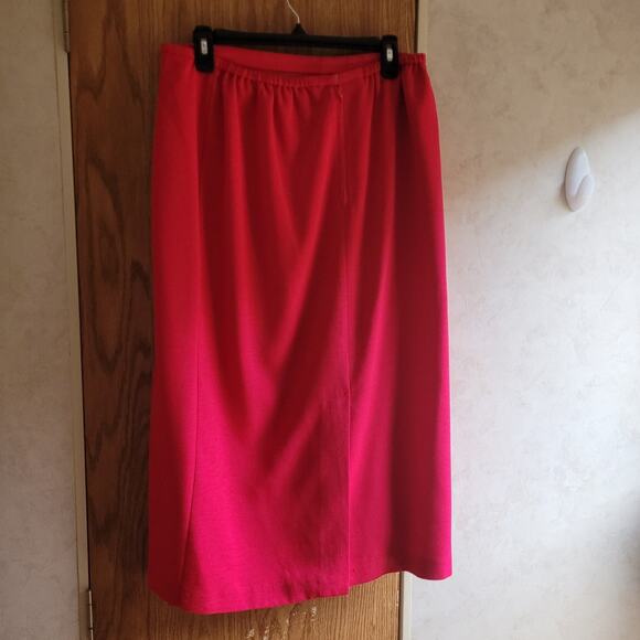 Vntg Plaza South Petite 2004 Red Soutache Skirt Suit Set 16P Quietlux Occasion - Picture 3 of 9